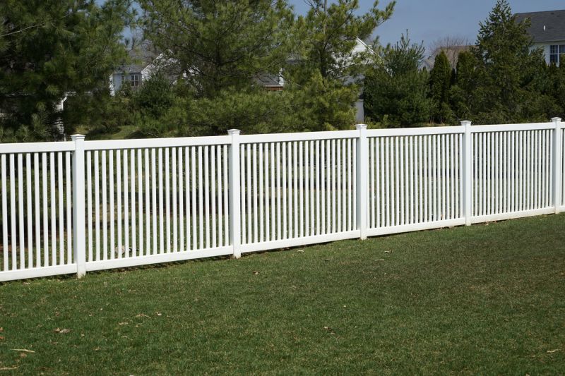 Tan Pvc Fence Installation